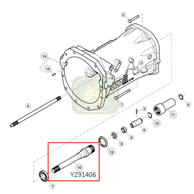 ドライクラッチ フロントリアクション 入力部品 YZ91406 用のシャフト
