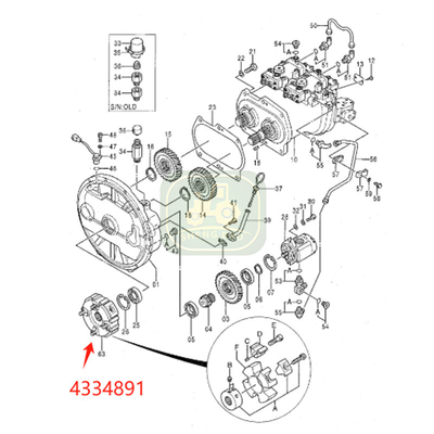 主な水力ポンプ部品 4334891 4654760 JD掘削機のためのコップリング