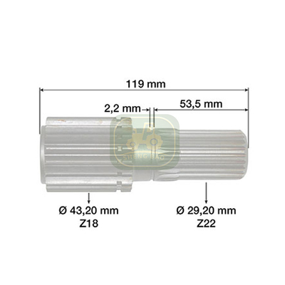 前軸部品 18/22T L41123 JD トラクター用の惑星ピニオンシャフト